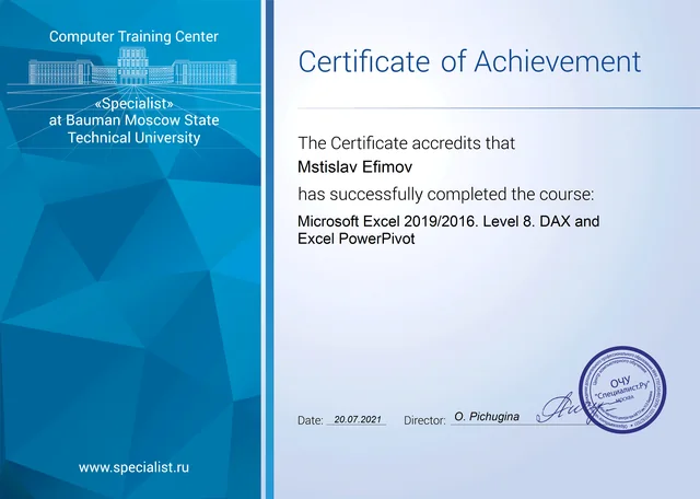 Excel Level 3: DAX и Power Pivot